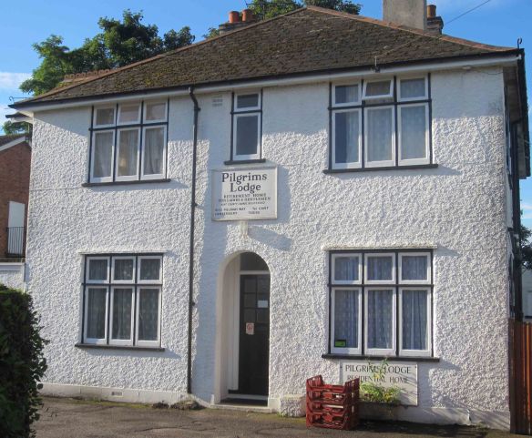 A rest home for elderly ladies and gentlemen at the end of life's pilgrimage: Pilgrim Lodge on Pilgrims Way.