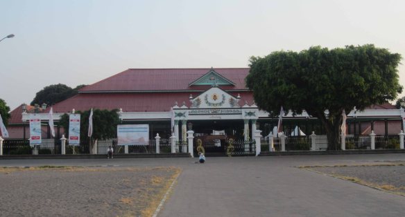 This is where I'm headed, the front portico (pagelaran) of the sultan's palace in Jogjakarta